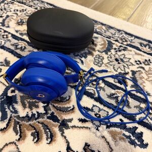 Blue Over-Ear Headphones with Case
